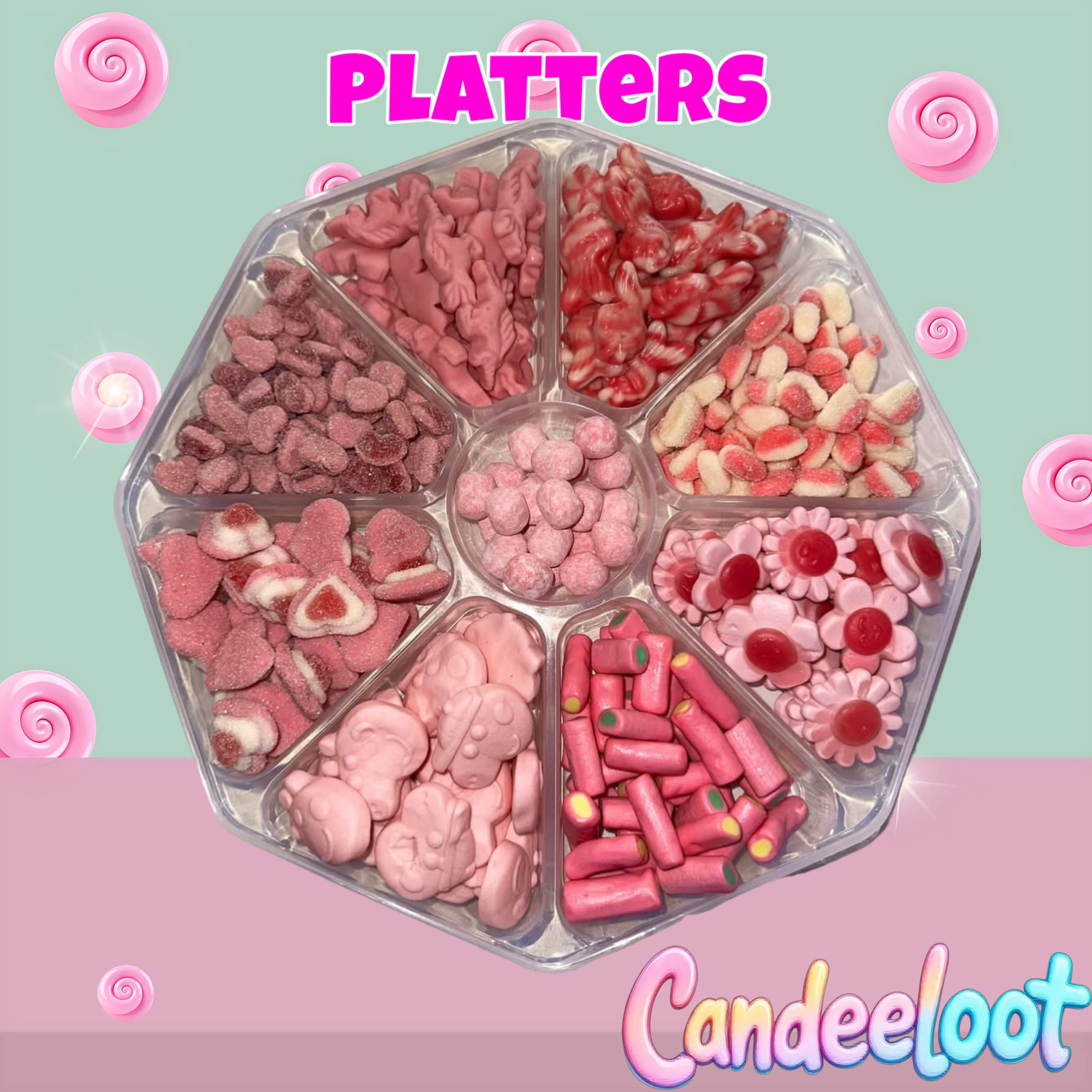 LARGE 9 SECTION PLATTER