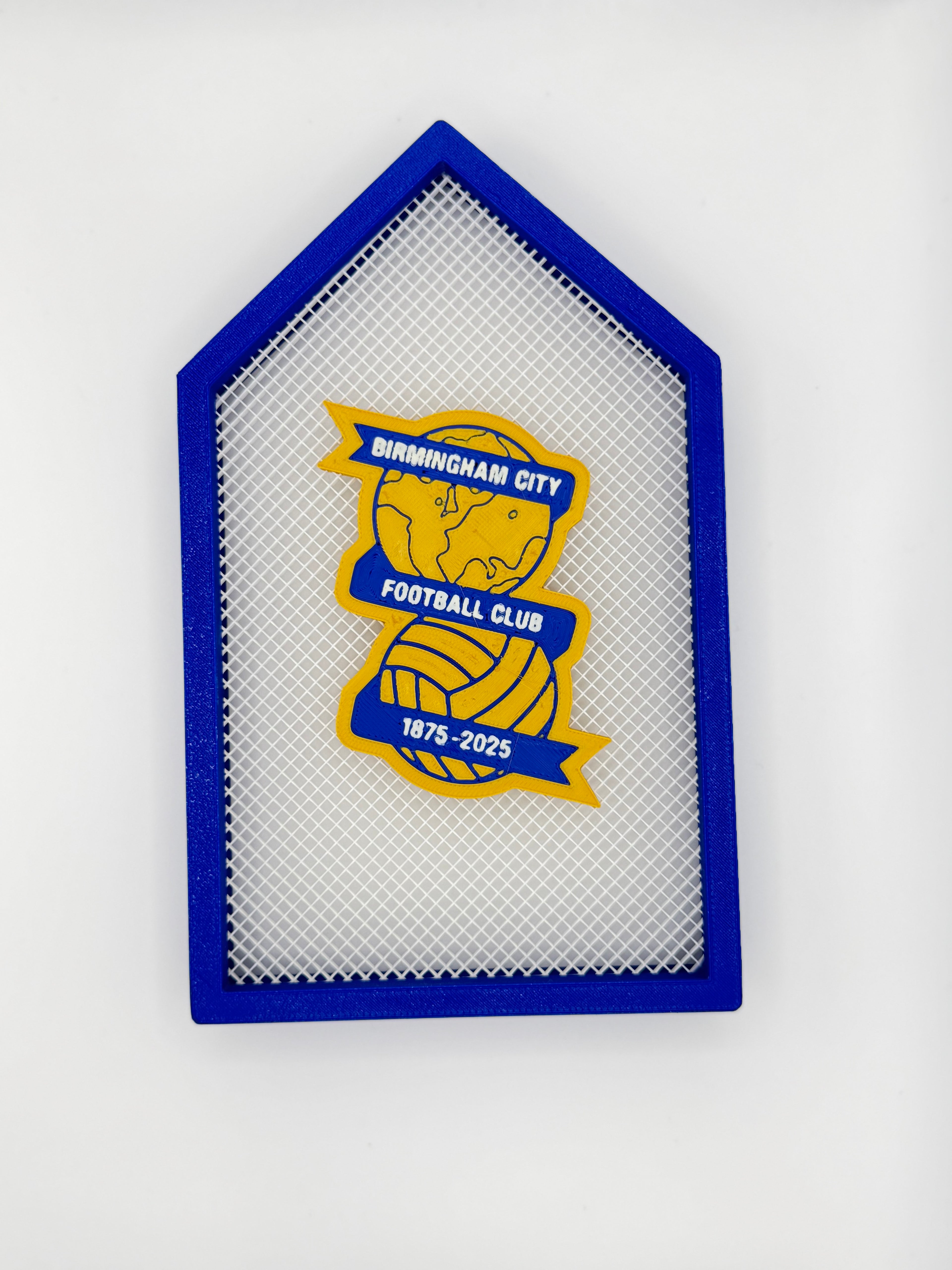 3D printed football badge display-any football team available (max of 4 colours on badge)