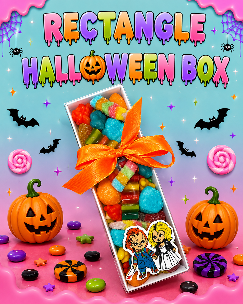RECTANGLE HALLOWEEN BOX-approx 750G