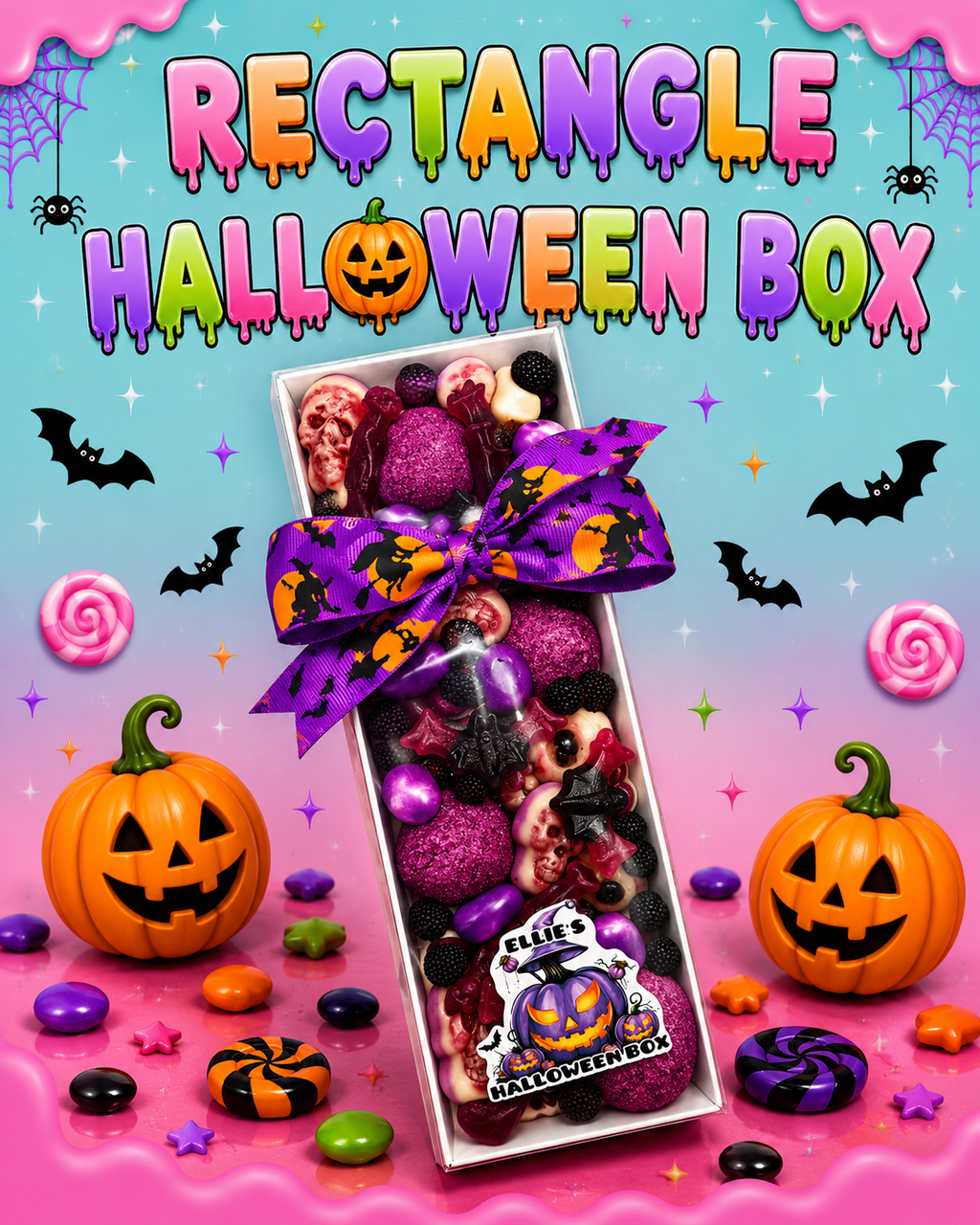 RECTANGLE HALLOWEEN BOX-approx 750G