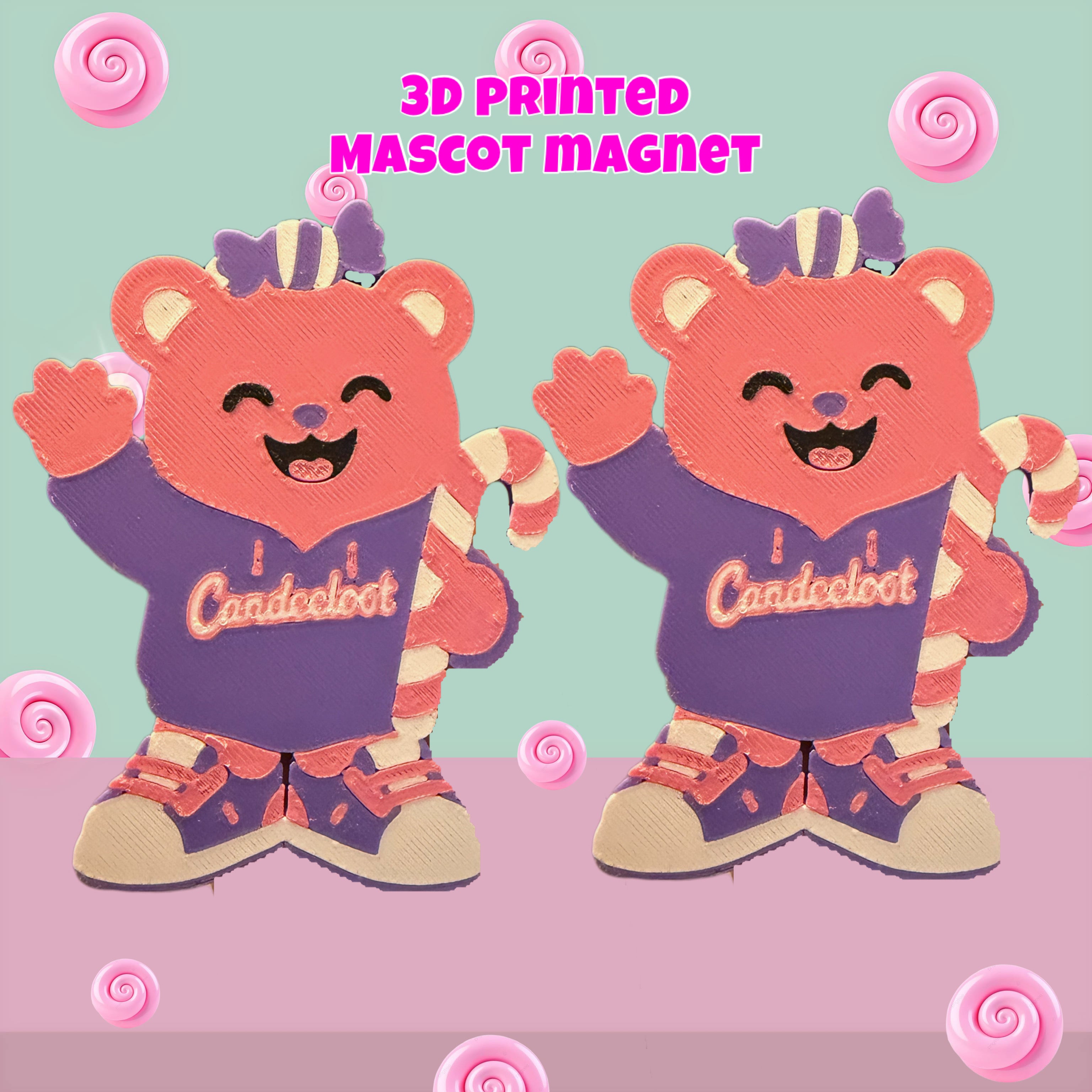 Large 3D PRINTED MASCOT MAGNET