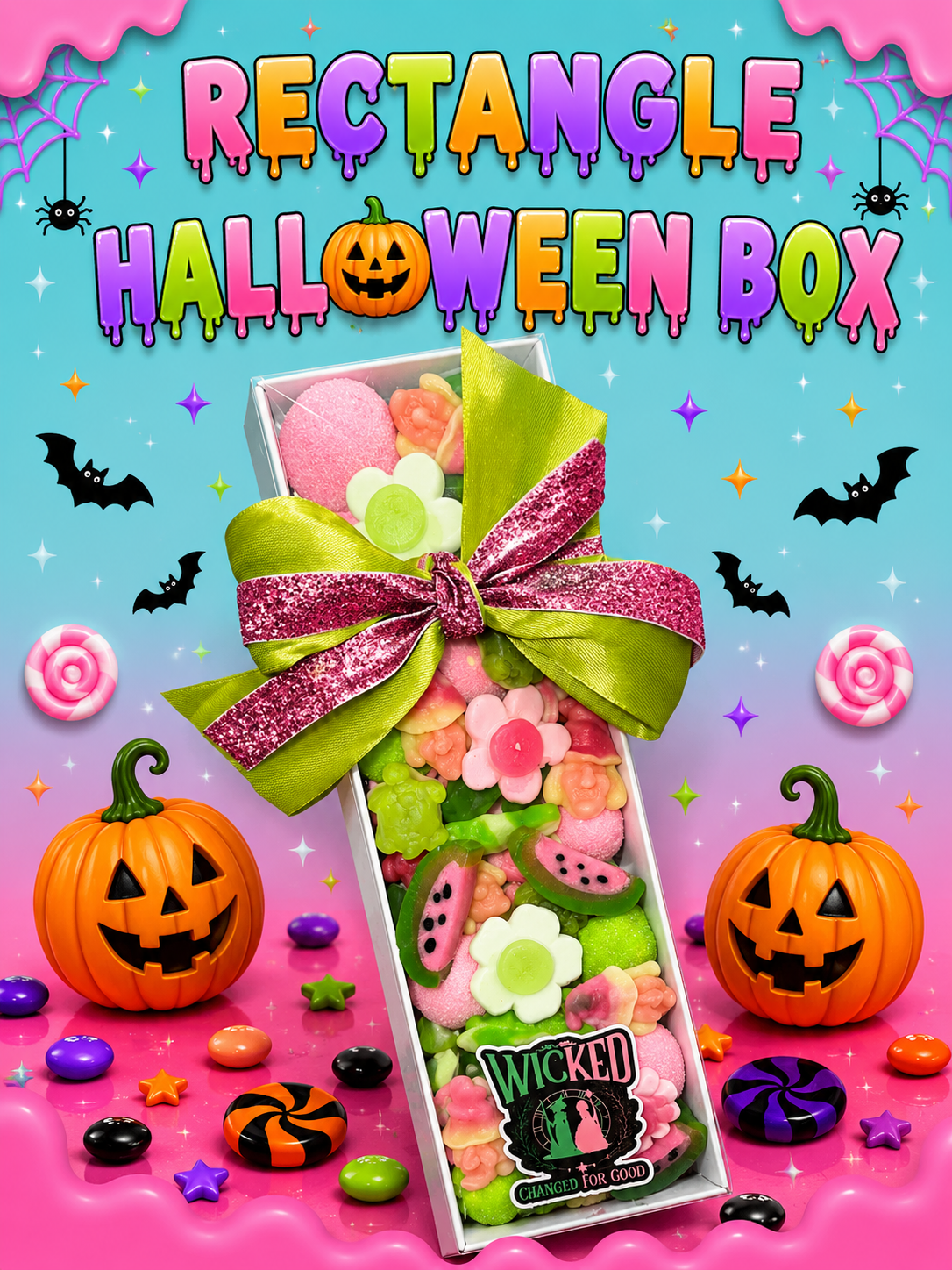 RECTANGLE HALLOWEEN BOX-approx 750G