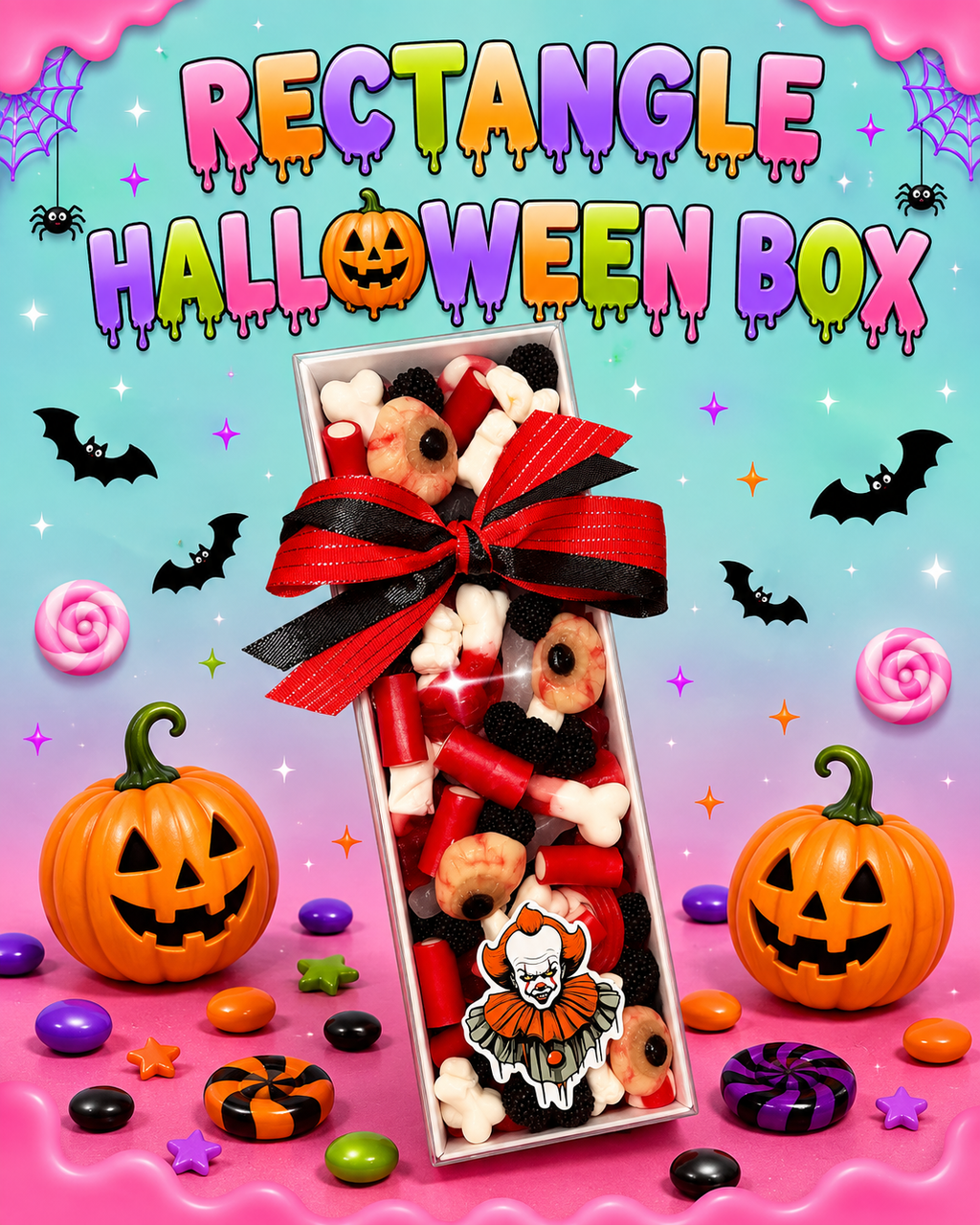RECTANGLE HALLOWEEN BOX-approx 750G