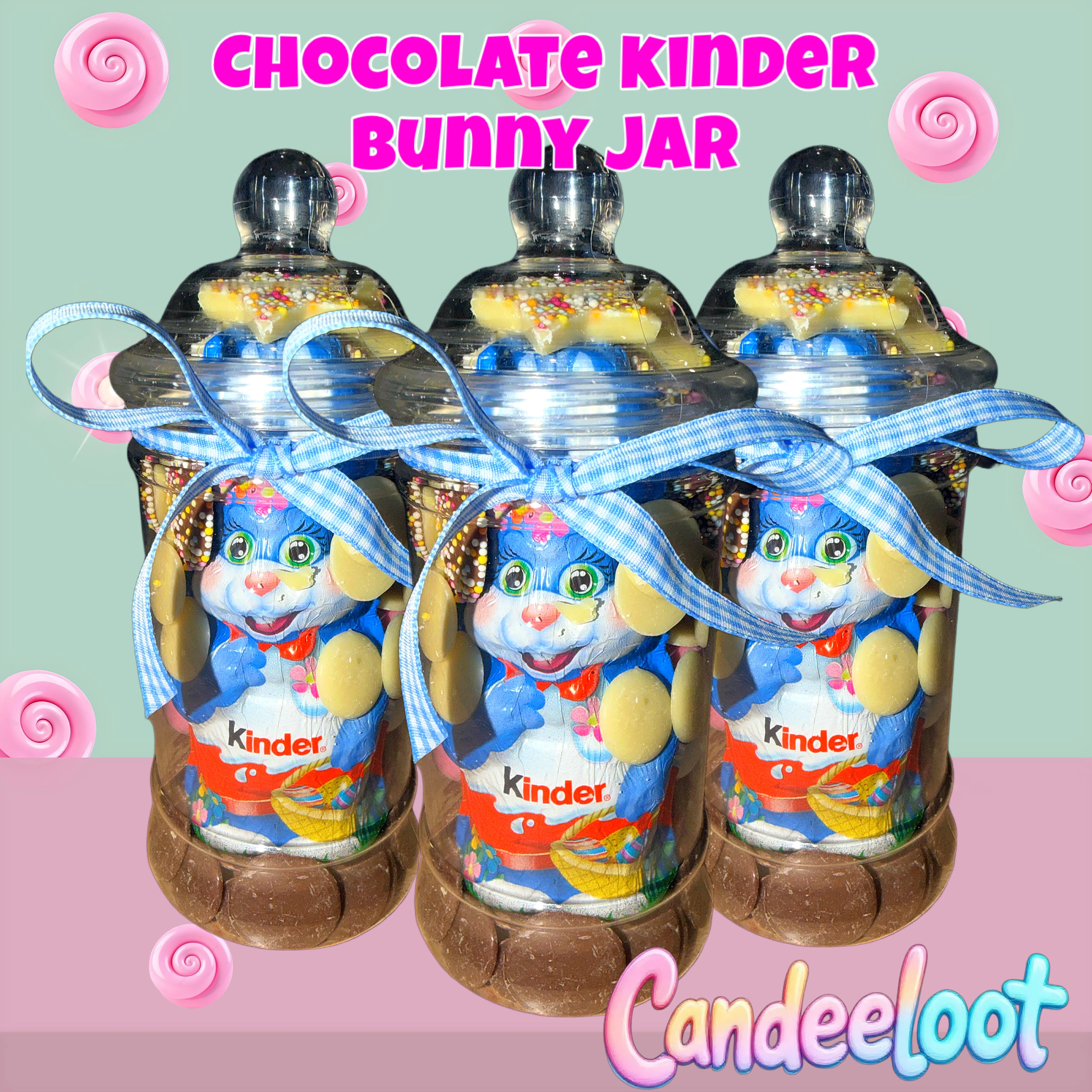 KINDER BUNNY CHOCOLATE JAR