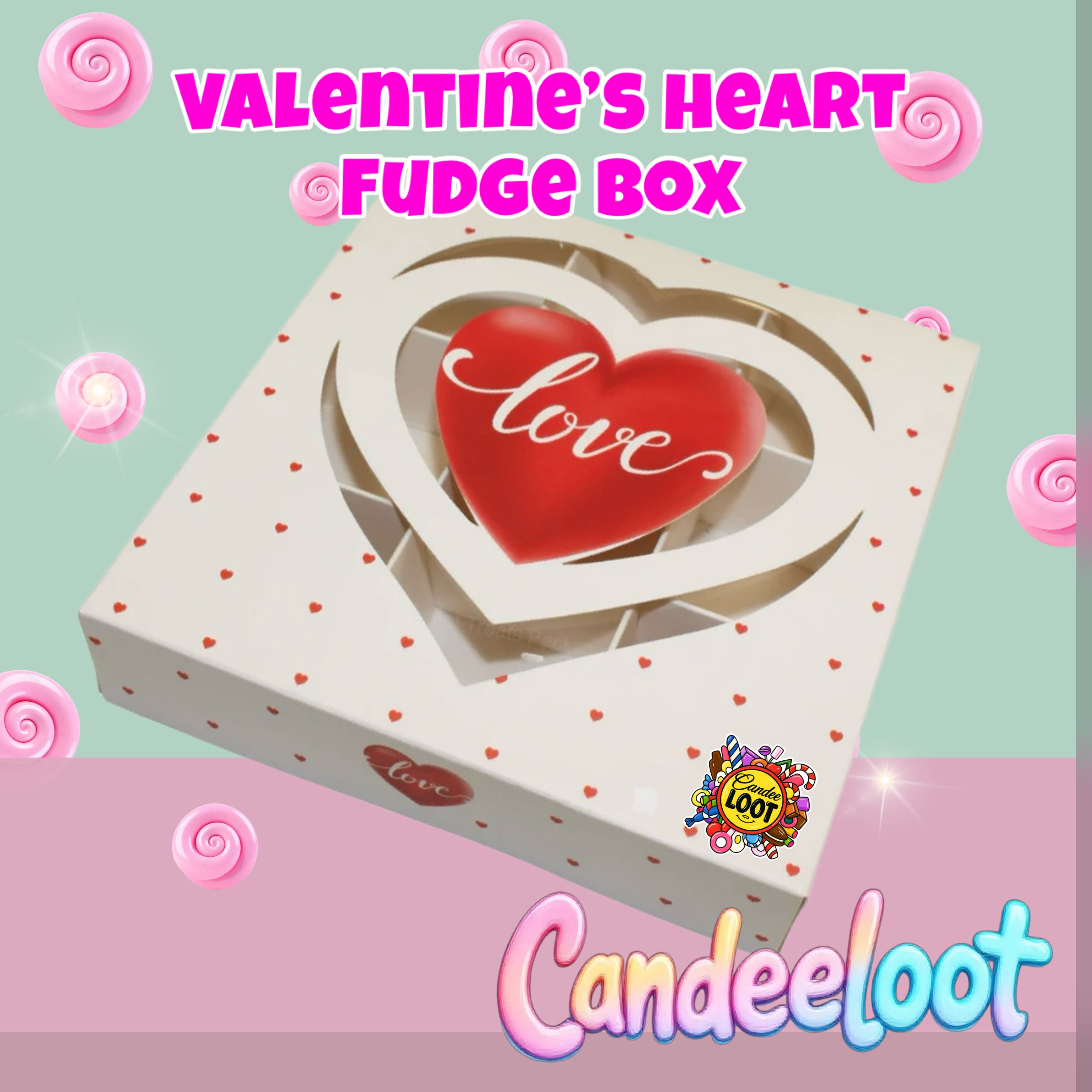 16 PIECE VALENTINES DAY BOX-heart box
