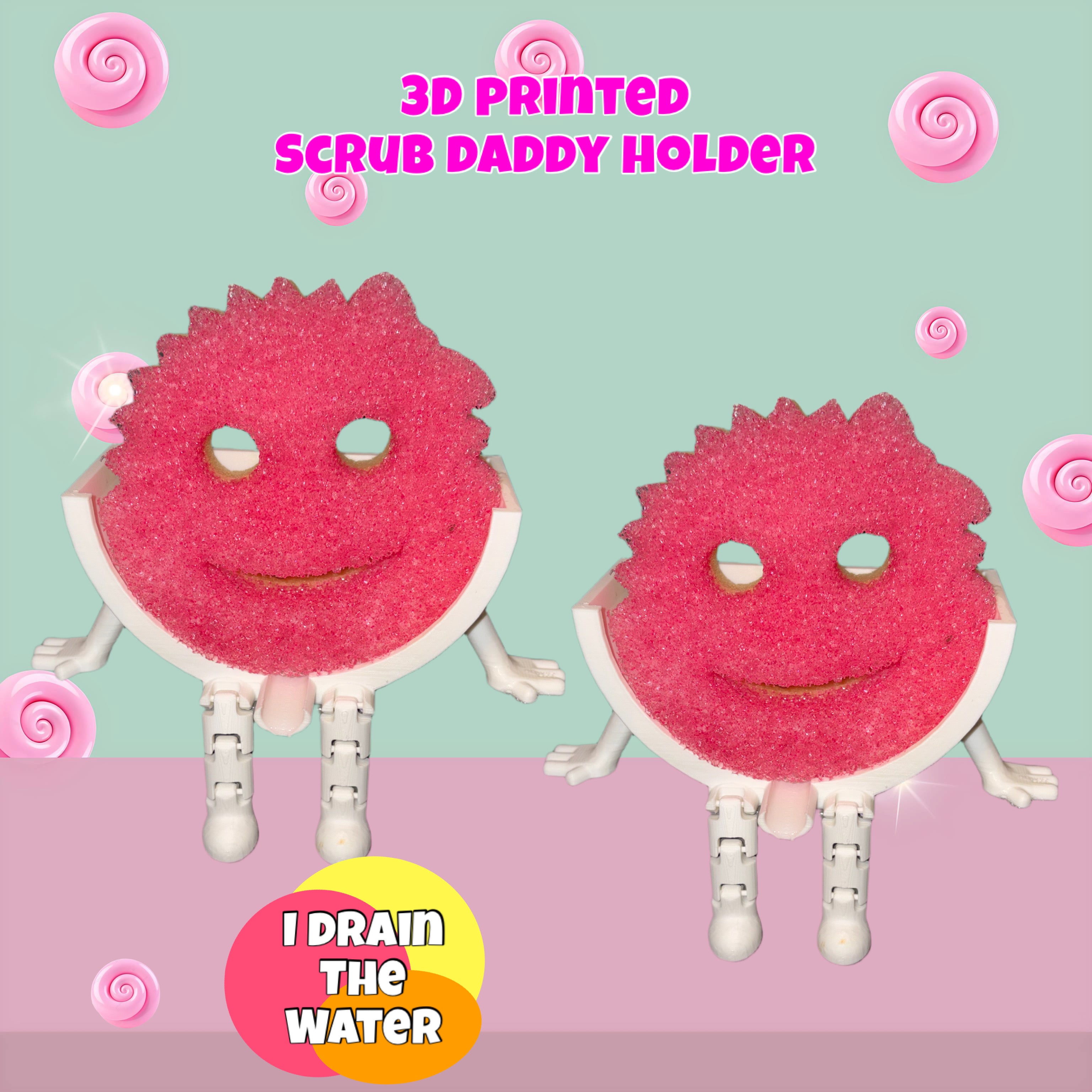 3D PRINTED SCRUB DADDY HOLDER