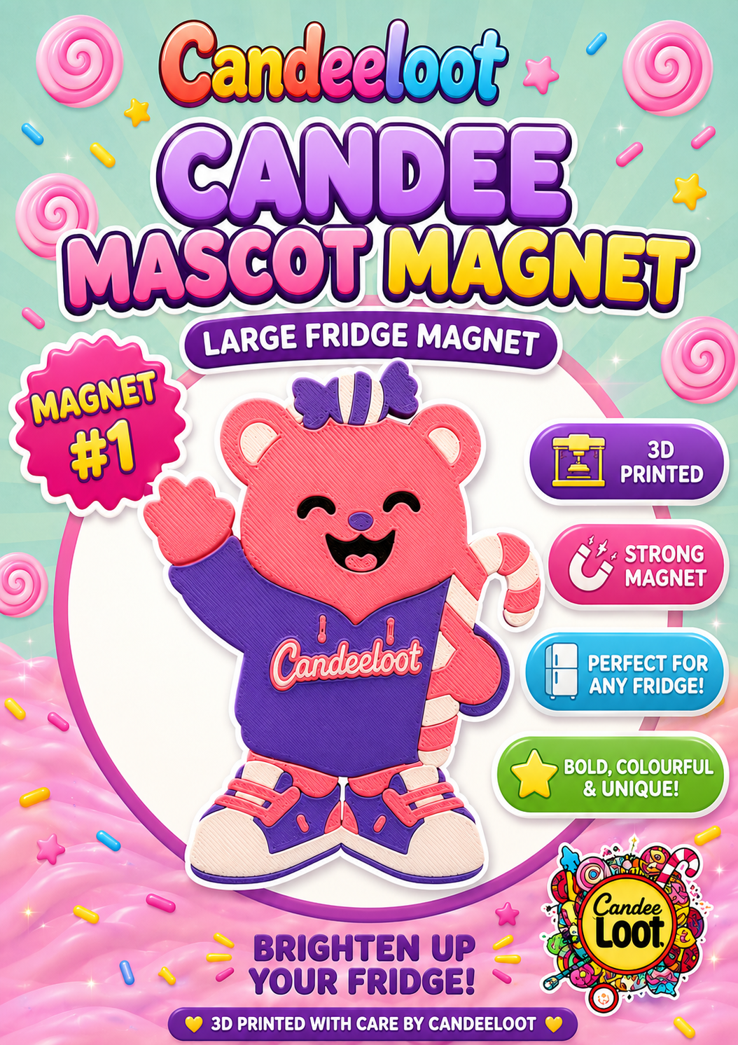 CANDEE MASCOT MAGNET-large #1