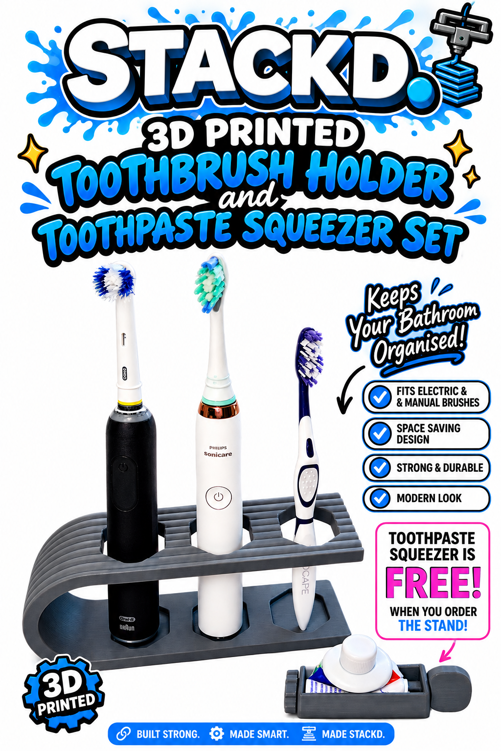 TOOTHBRUSH ACCESSORIES-3D printed