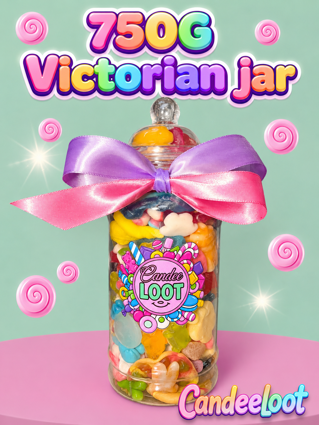 750G  Victorian jar of sweets