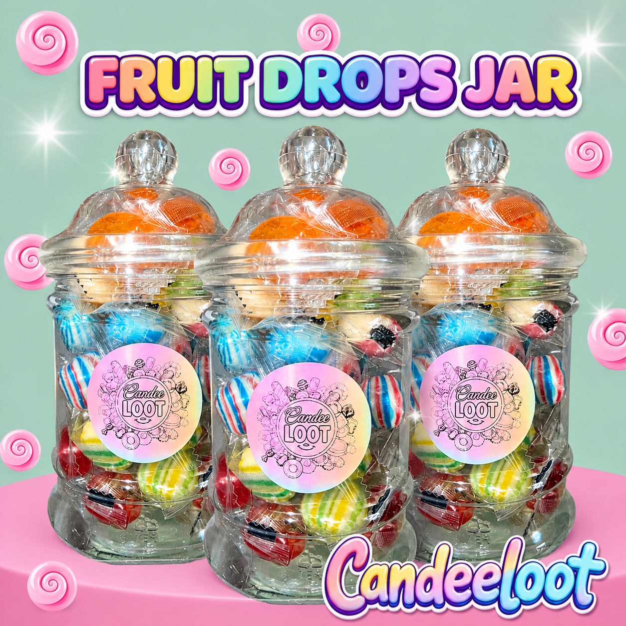 FRUIT DROPS JAR