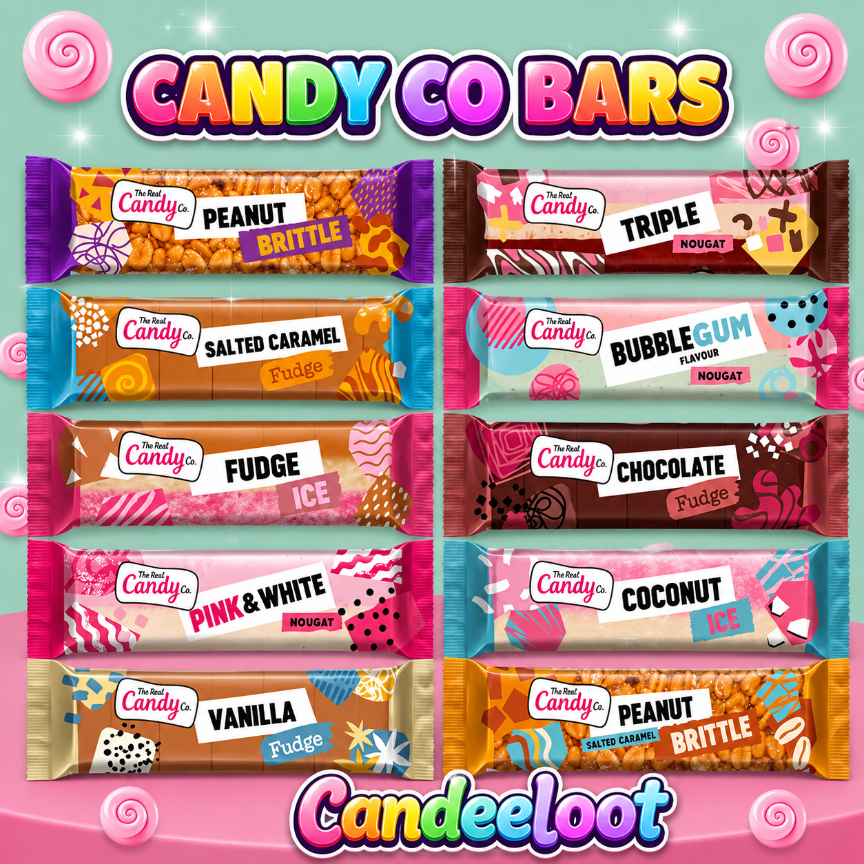 CANDY CO BARS-nougat/brittle/fudge