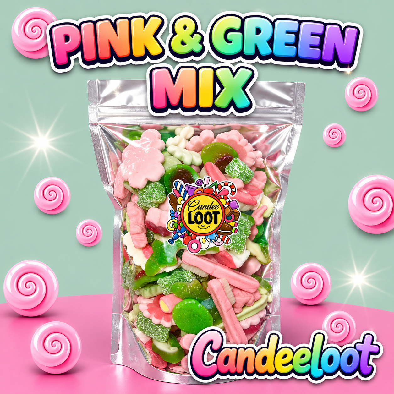 GREEN & PINK MIX