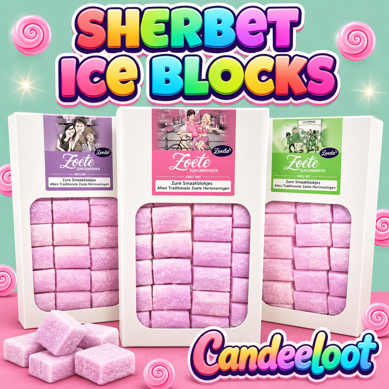 SHERBET ICE BLOCKS X10
