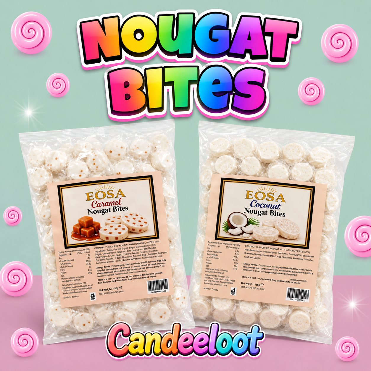 NEW NOUGAT BITES-100G per option