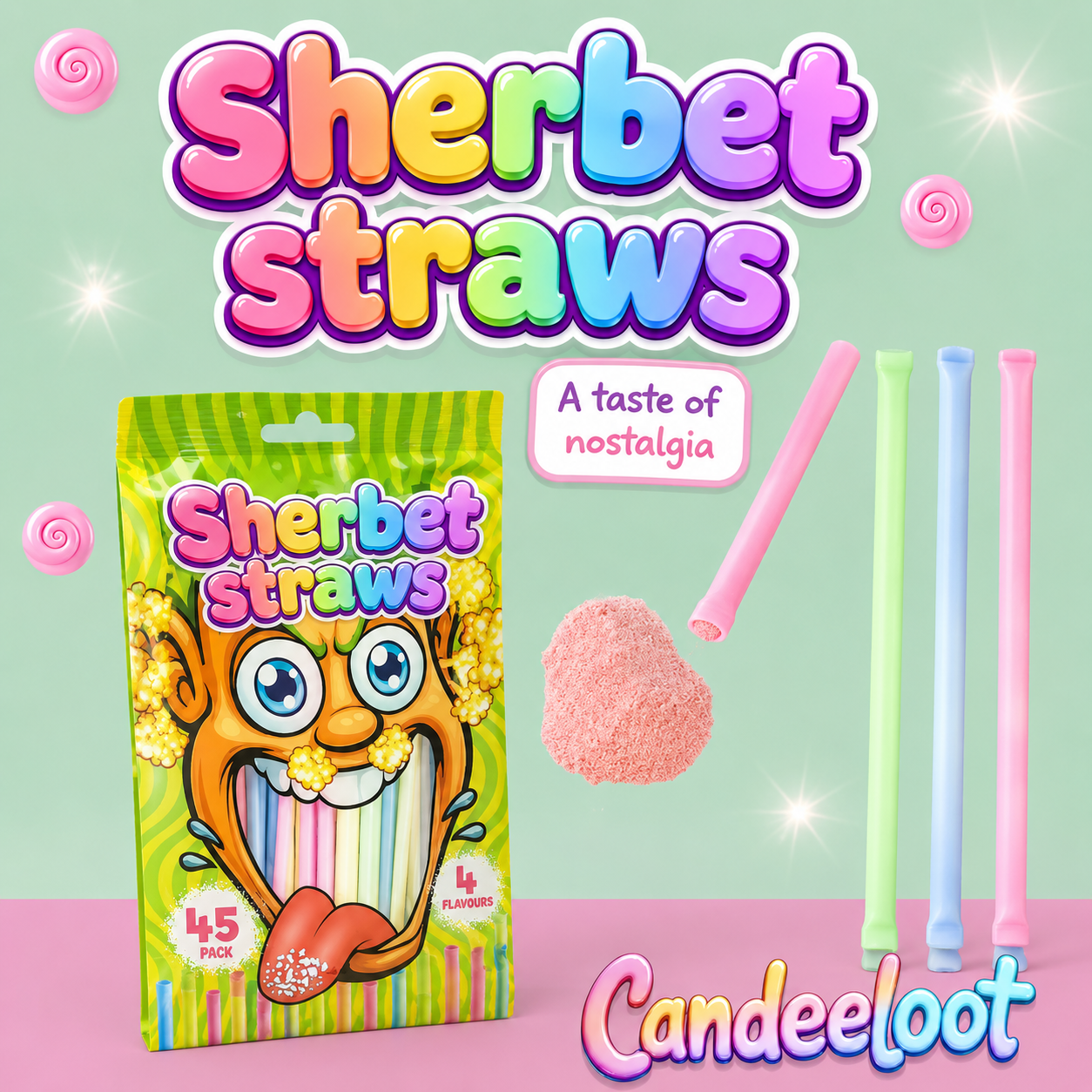 SHERBET STRAWS 45 pack