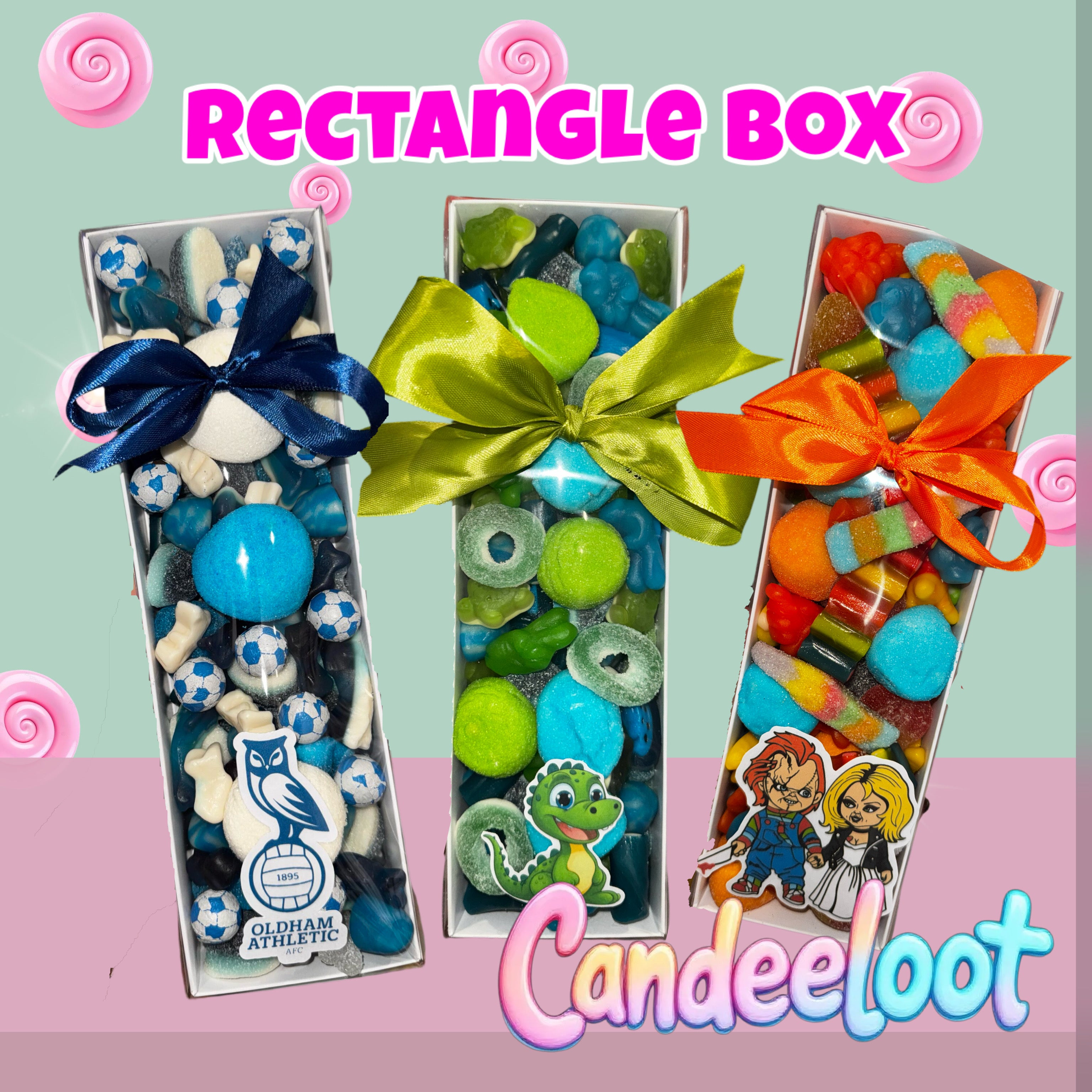 700G RECTANGLE BOX-(leave a note for colour, theme or occasion)